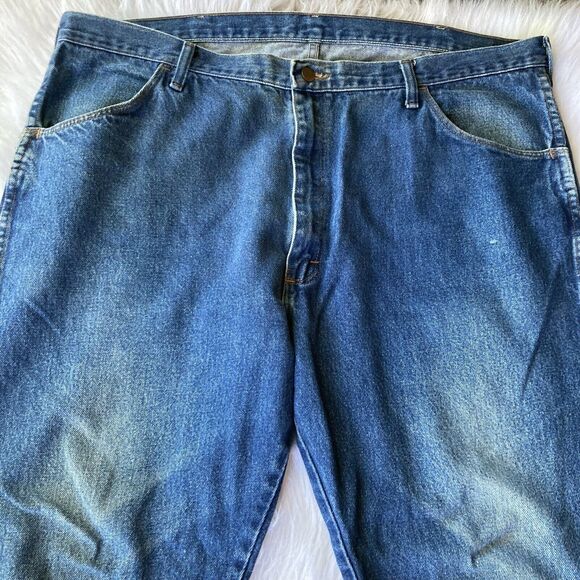 Rustler Jeans Sz 42x30 Mens Bootcut Blue Denim Work Outdoors Casual Camping Hike - Picture 2 of 7